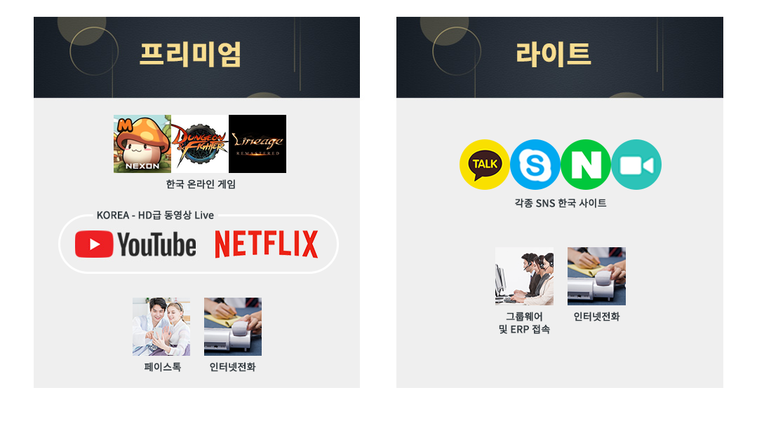 동남아 직결망 24시간 365일 (60ms)